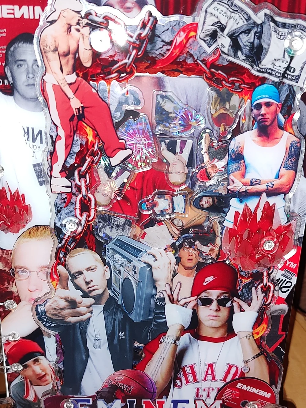 New! A5 Eminem Acrylic Shaker Photo Notebook
